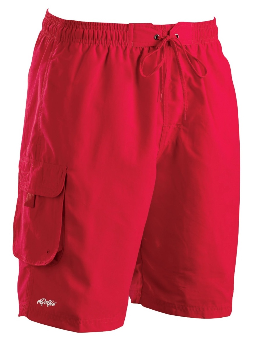 Red Men's Basic Swim Trunks with Cargo Pocket Medium NWT